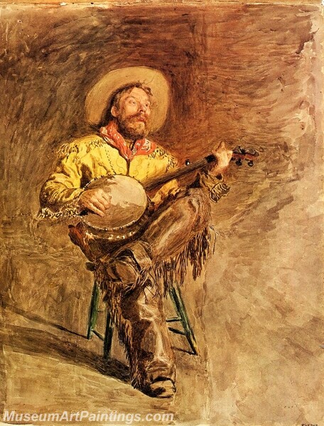 Cowboy Singing Painting