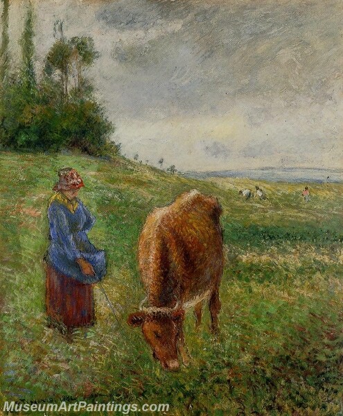 Cowherd Pontoise Painting