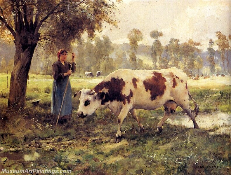 Cows At Pasture Painting
