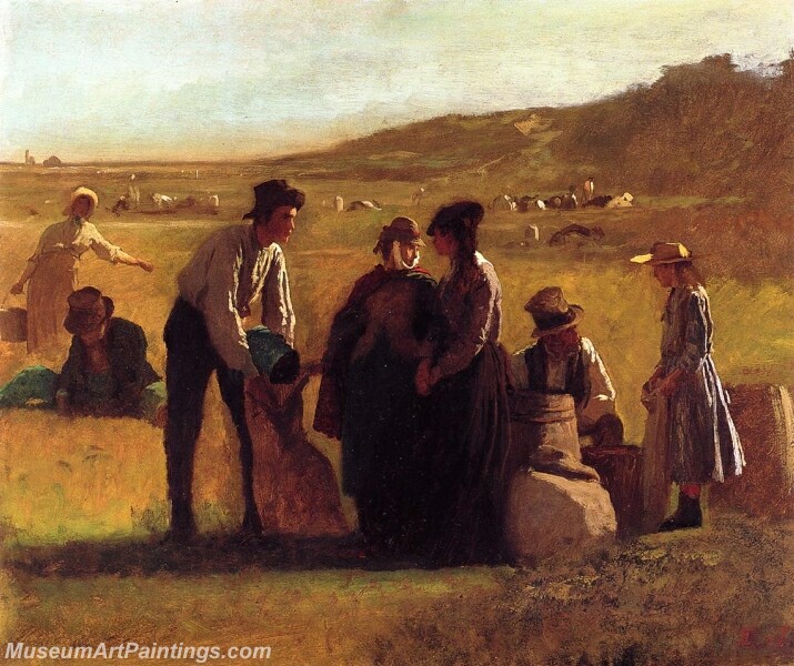 Cranberry Pickers Painting