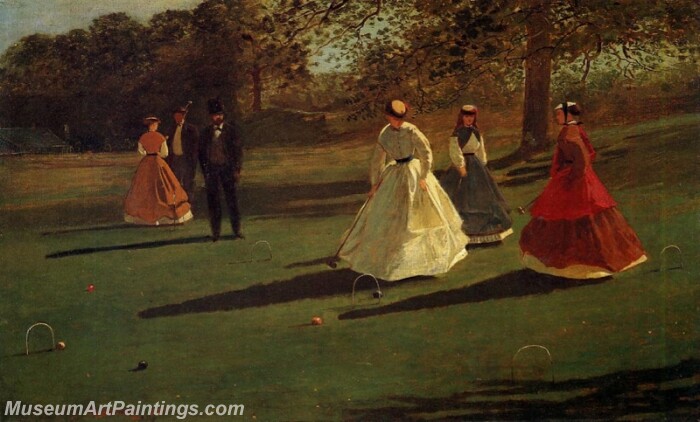 Croquet Players Painting