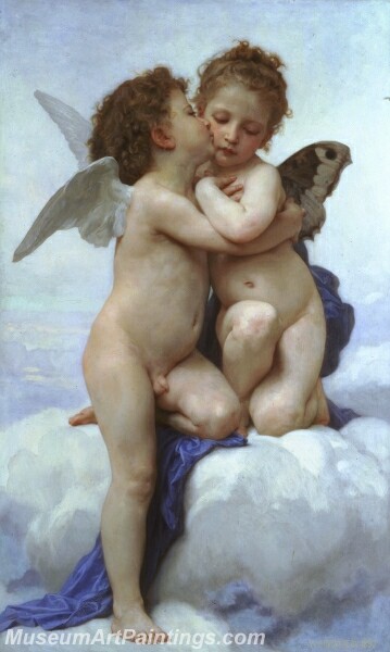 Cupid and Psyche as Children Painting