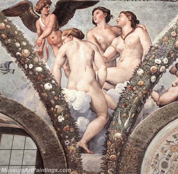 Cupid and the Three Graces Painting