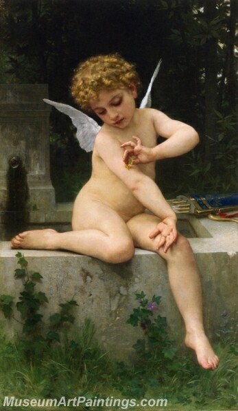 Cupid with Butterfly Painting