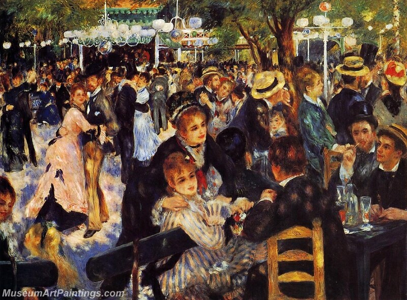 Dance at the Moulin de la Galette Painting