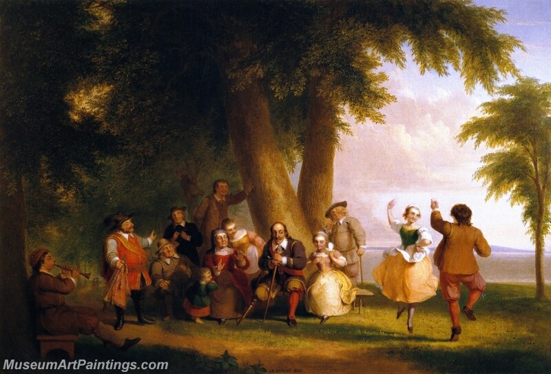 Dance on the Battery in the Presence of Peter Stuyvesant Painting