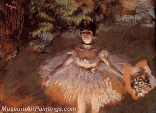 Dancer Onstage with a Bouquet Painting