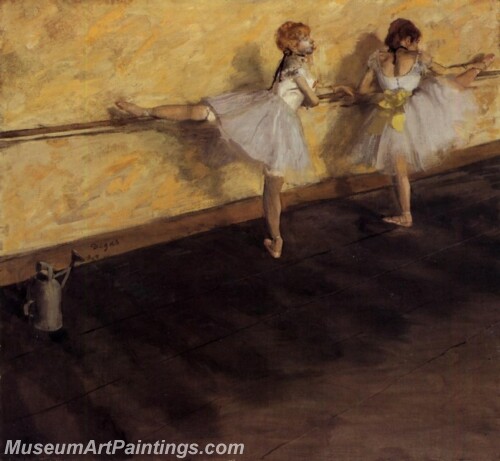 Dancers Practicing at the Barre Painting