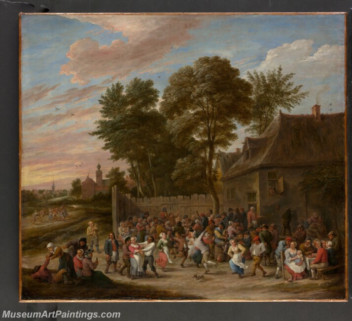 David Teniers the Younger Peasants Dancing and Feasting Painting