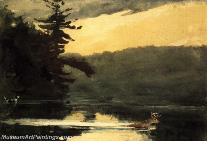 Deer in the Adirondacks Painting