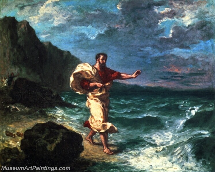 Demosthenes Declaiming by the Seashore Painting