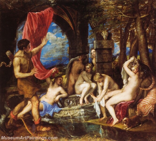 Diana and Actaeon Painting