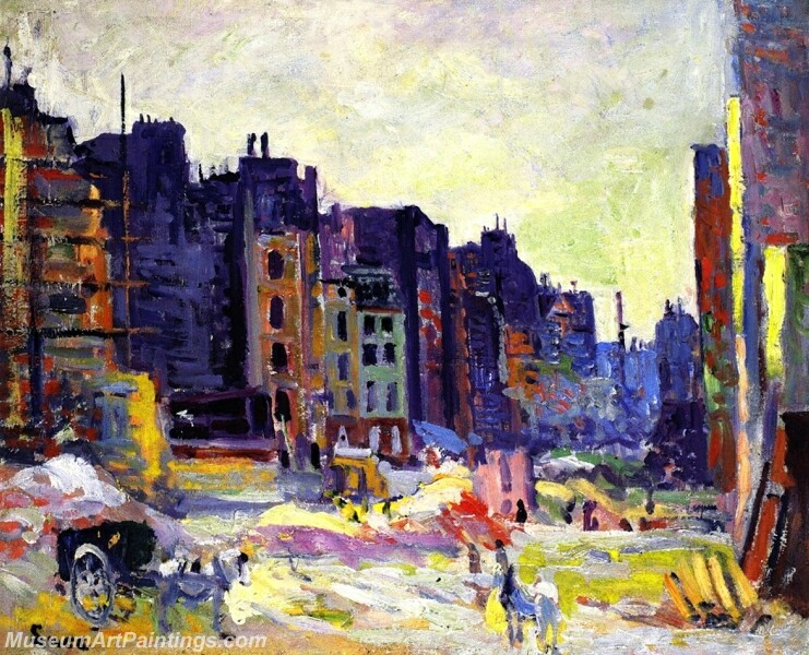 Digging on the Rue Reaumur Painting