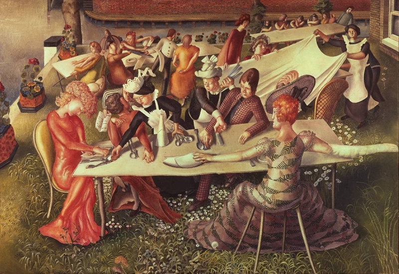 Dinner on the Hotel Lawn by Sir Stanley Spencer