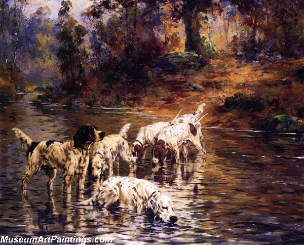 Dog Painting The Cooling Stream