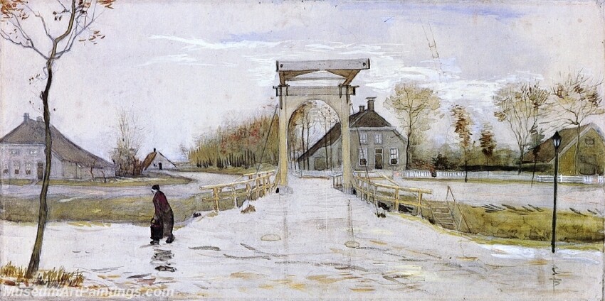 Drawbridge in Nieuw Amsterdam Painting