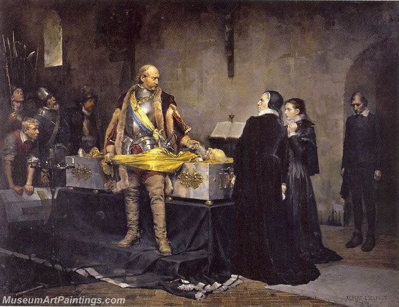 Duke Karl Insulting the Corpse of Klas Fleming Painting