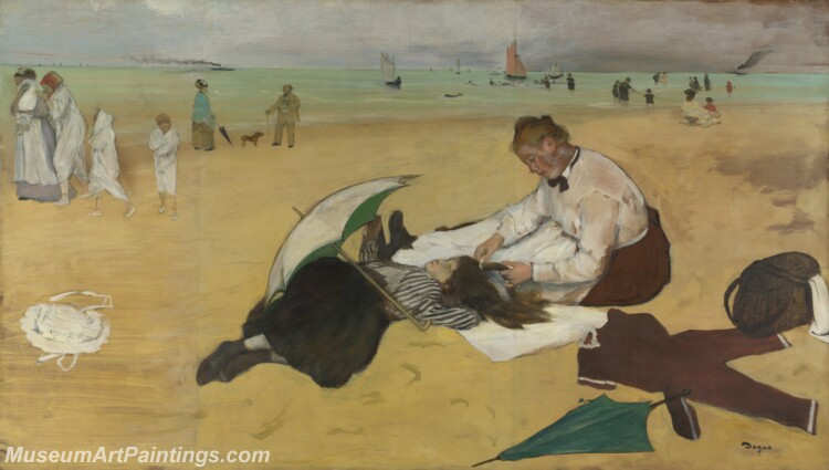 Edgar Degas Beach Scene Painting