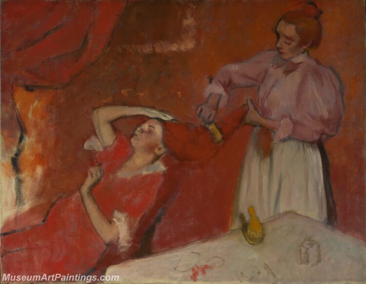 Edgar Degas Combing the Hair La Coiffure Painting