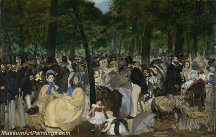 Edouard Manet Music in the Tuileries Gardens Painting