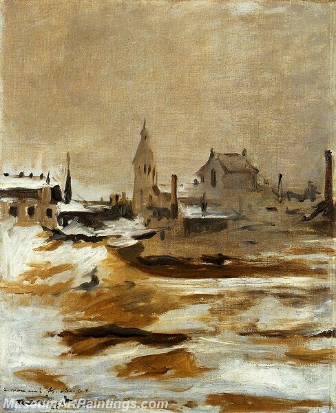 Effect of Snow at Petit Montrouge Painting