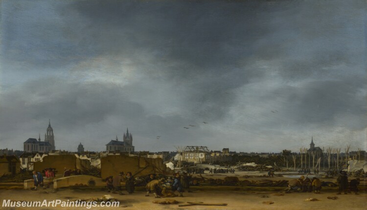 Egbert van der Poel A View of Delft after the Explosion of 654 Painting