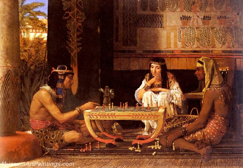 Egyptian Chess Players Painting