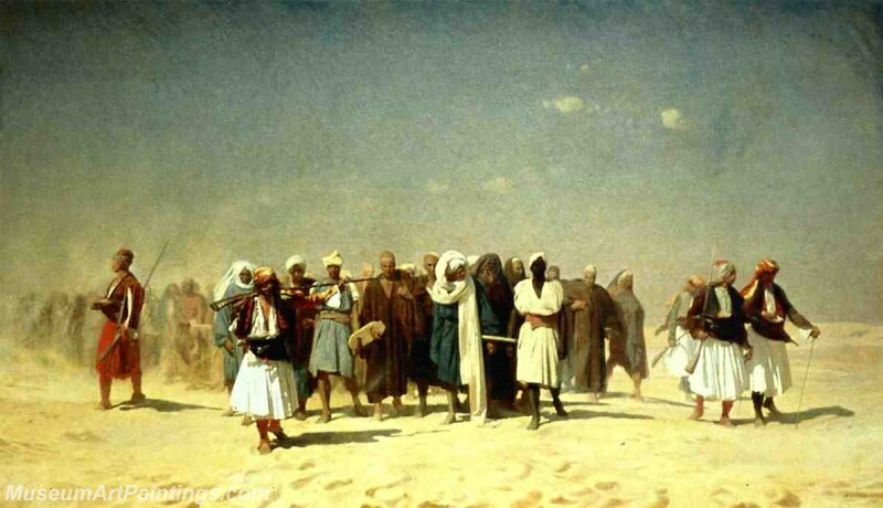 Egyptian Recruits Crossing the Desert Painting