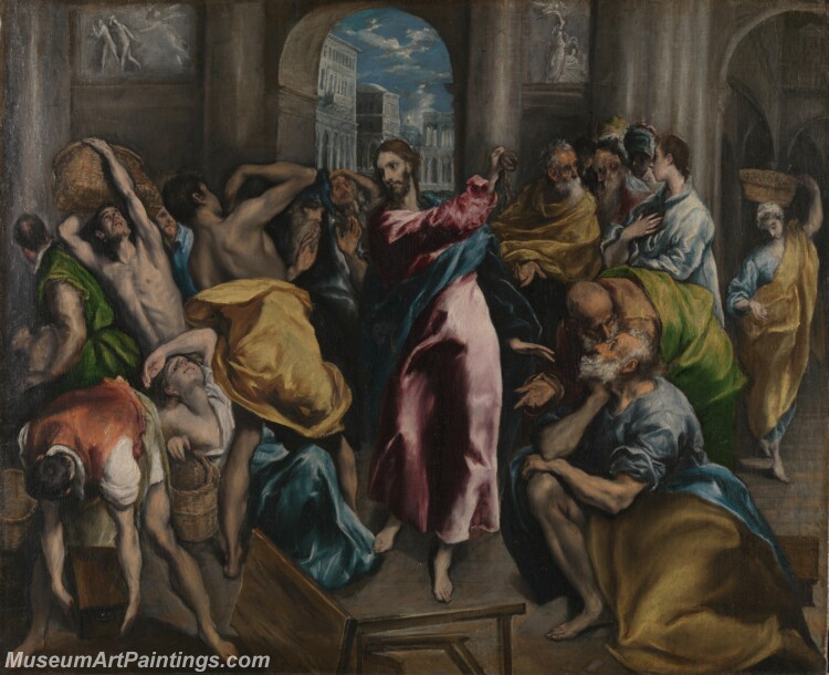 El Greco Christ driving the Traders from the Temple Painting