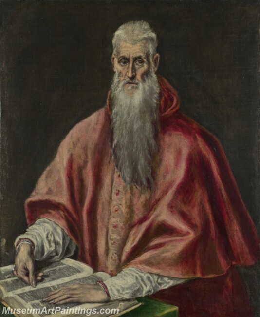 El Greco Saint Jerome as Cardinal Painting