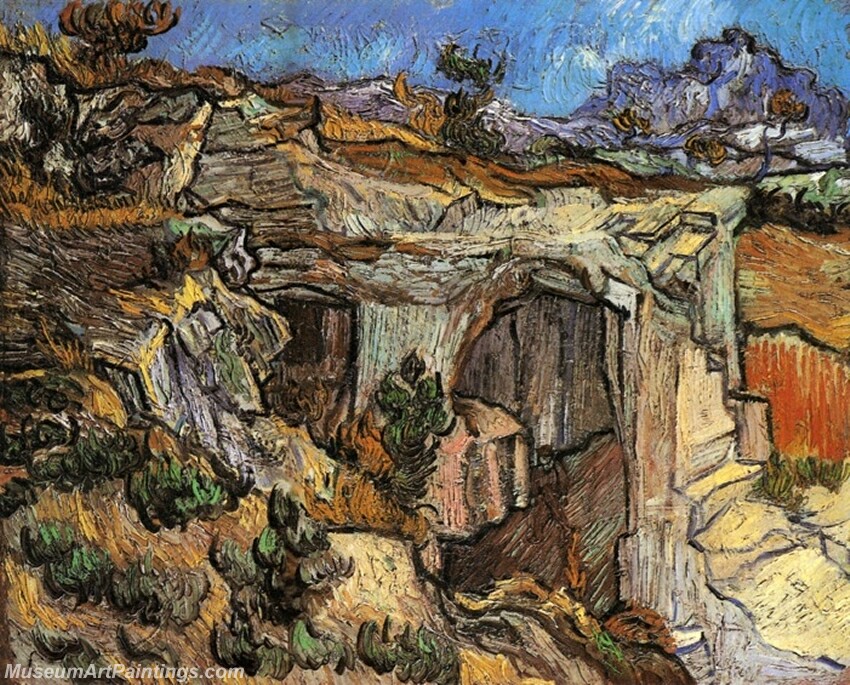 Entrance to a Quarry near Saint Remy Painting