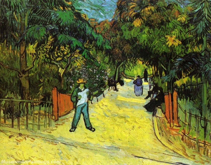 Entrance to the Public Park in Arles Painting