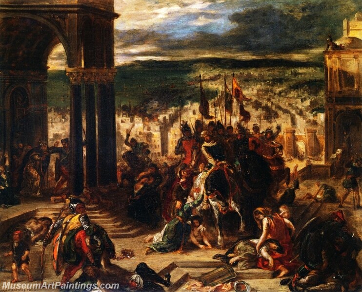 Entry of the Crusaders into Constantinople Painting