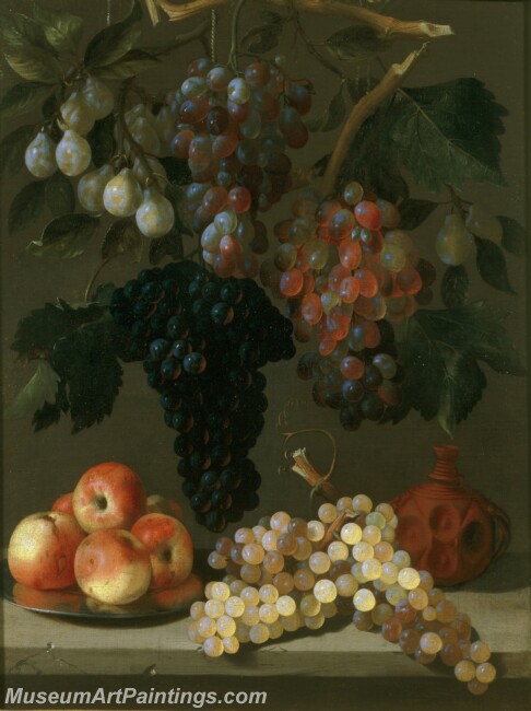 Espinosa Juan de Bodegon de uvas manzanas y ciruelas Painting