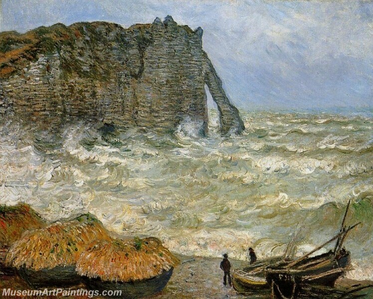 Etretat Rough Sea Painting