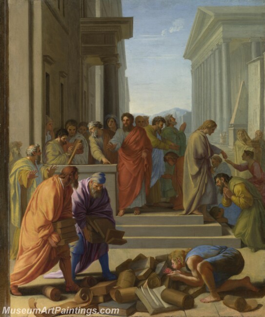 Eustache Le Sueur Saint Paul preaching at Ephesus Painting