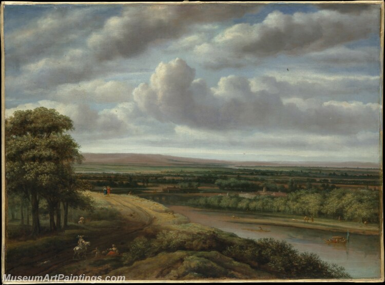 Extensive Wooded Landscape Painting