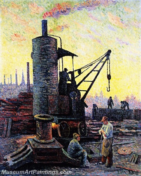 Factories in Charleroi Coullet Painting