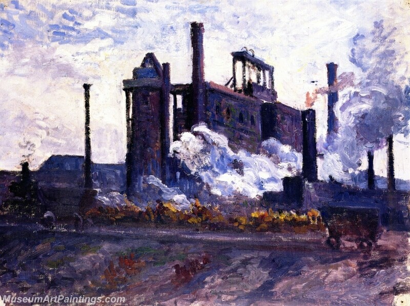 Factory near Charleroi Painting