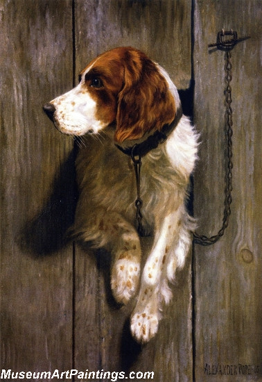 Famous Dog Paintings At the Kennel Door
