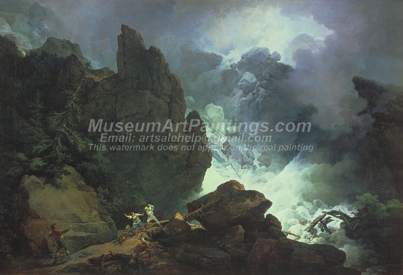 Famous Landscape Paintings An Avalanche in the Alps