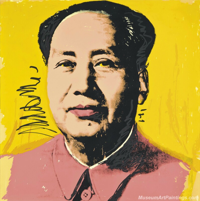 Famous Pop Art Paintings Mao Zedong Portrait by Andy Warhol PAP15