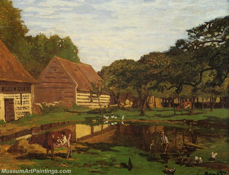 Farmyard in Normandy Painting