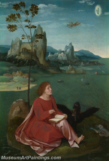 Female Half Lengths Saint John on Patmos Painting