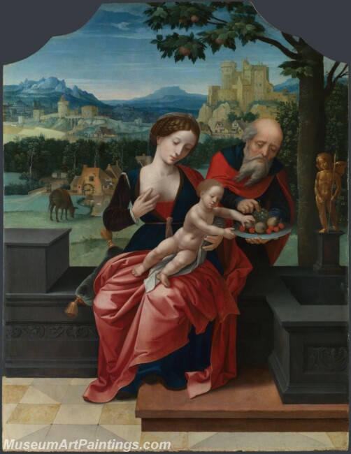 Female Half Lengths The Rest on Flight into Egypt Painting