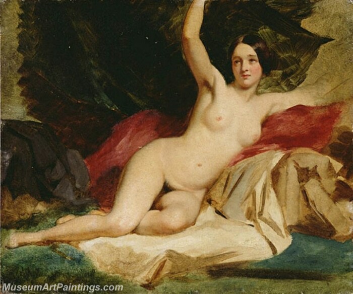 Female Nude in a Landscape Painting