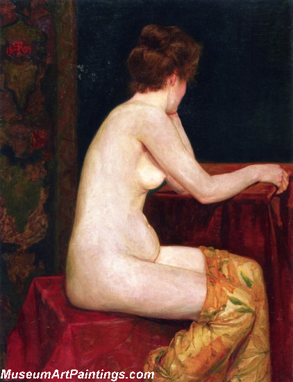 Female Sitting Nude Painting