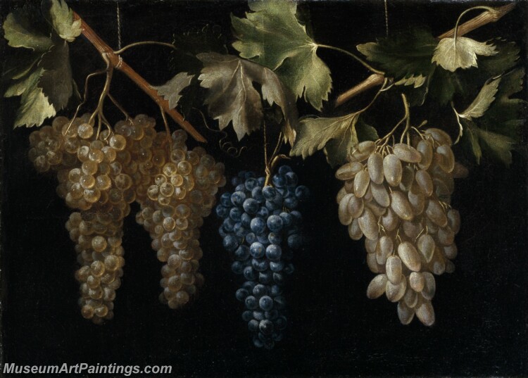 Fernandez el Labrador Juan Cuatro racimos de uvas colgando Painting