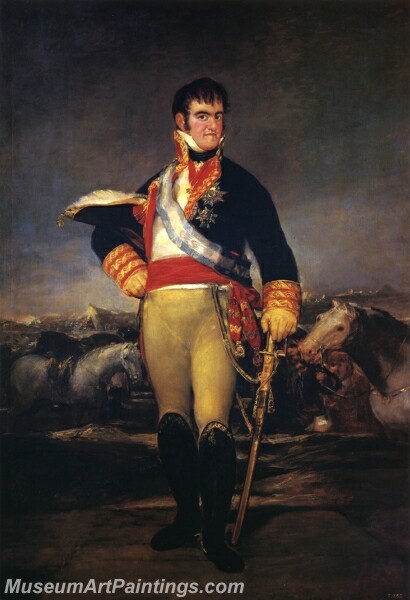 Fernando VII in an Encampment Painting