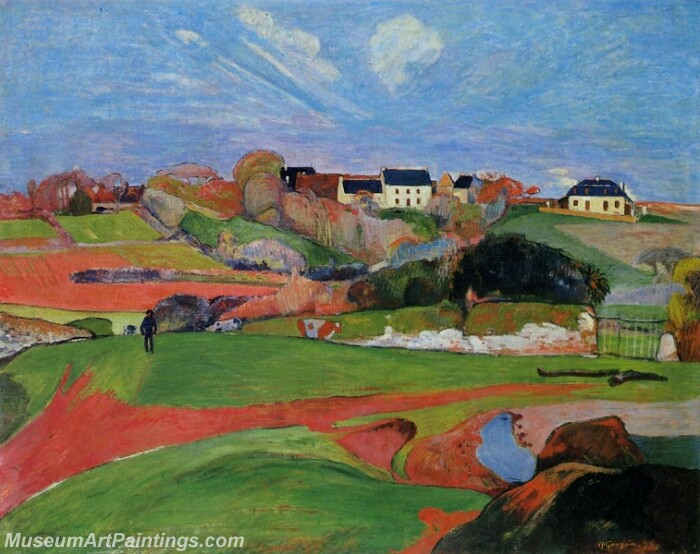 Fields at le Pouldu Painting